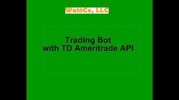 Creating a Trading Bot with TD Ameritrade API and Microsoft Access