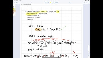 How to calculate ThOD-N, ThOD-C, and ThOD