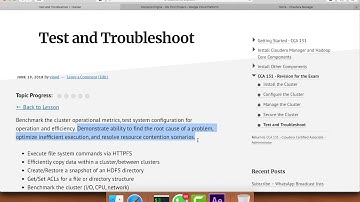 Cloudera Administration - Test and Troubleshoot the Cluster - Introduction