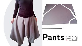 サルエルパンツ・作り方・縫い方・簡単ソーイング・easy sewing