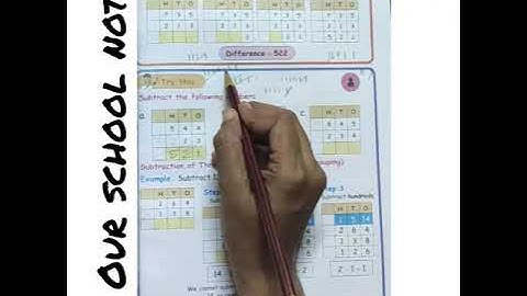 3rd Std Maths|Term 1|Unit 2 numbers| Subtraction of 3 digits numbers with Regrouping( Page no.:27)