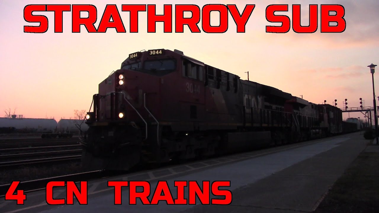 Railfanning Strathroy Sub With 4 CN Trains