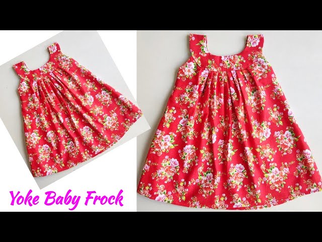 Elegant Summer Sleeveless Baby Frock Cutting and Stitching | Striped Baby  Frock - YouTube