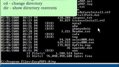 Testing mySQL from the Command Line Window