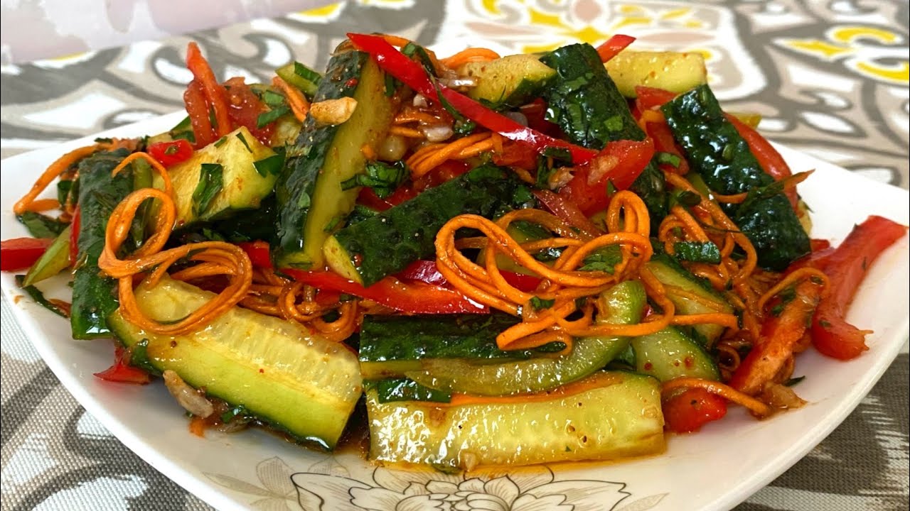 2 қияр мен 1 сәбізден ЖАҢАША салат!🔥💣 ХИТ САЛАТ 2023! 5 минутта пайдалы салат!😱