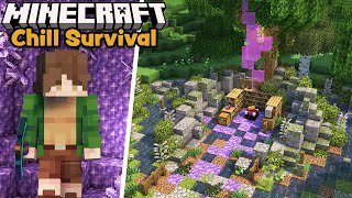 I Built a Fantasy Enchanting Garden! - Minecraft Chill Survival Let's Play