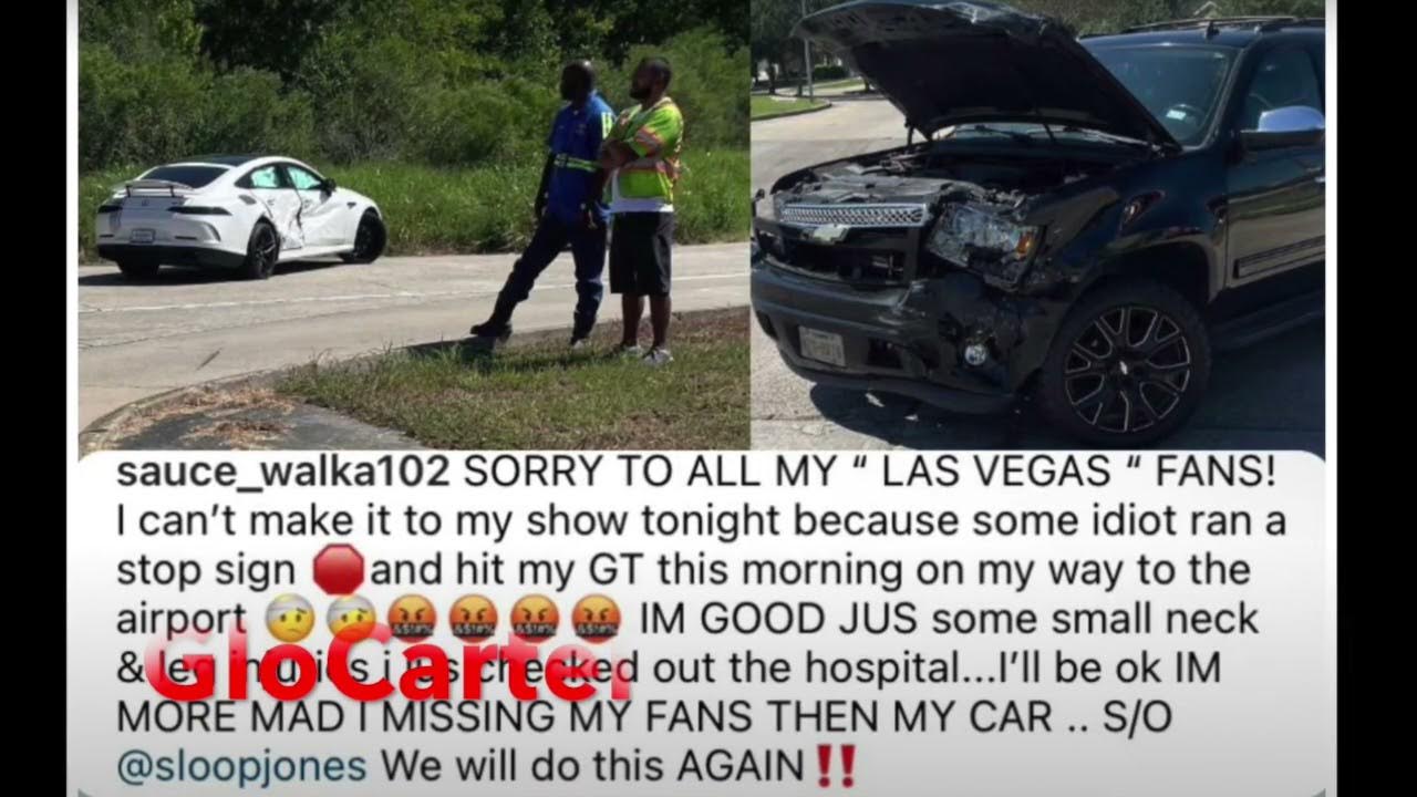 (NEW FOOTAGE) Sauce Walka RUSHED to HOSPiTAL after CAR CRASH