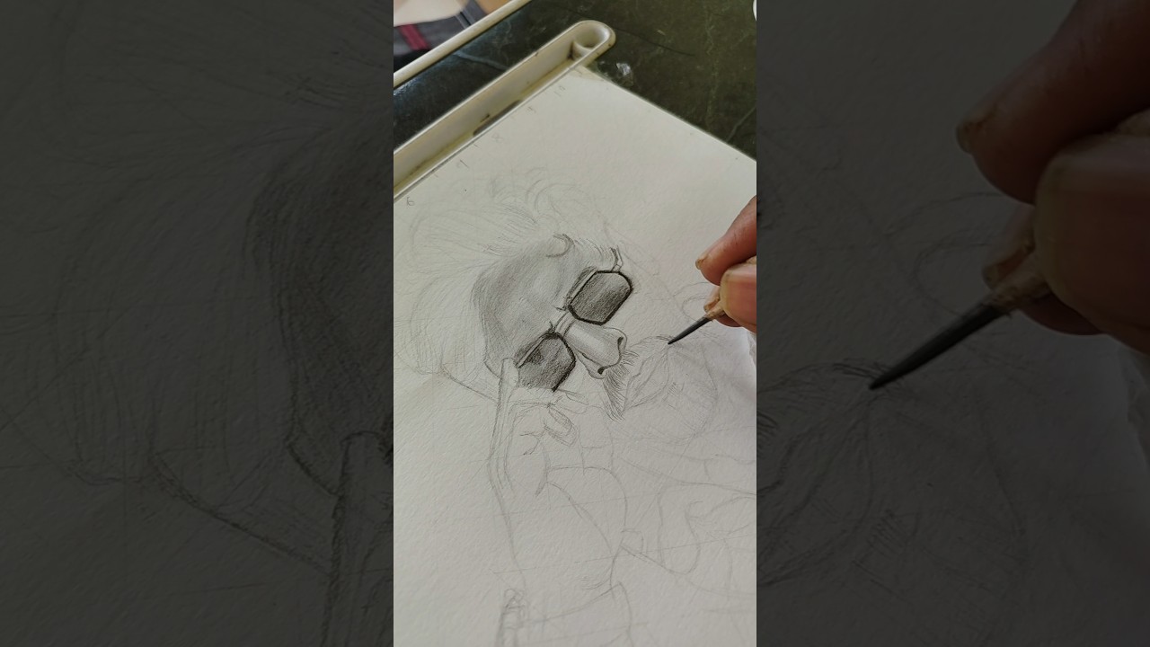 Shah Rukh Khan ka realistic graphite pencil drawing 🖤