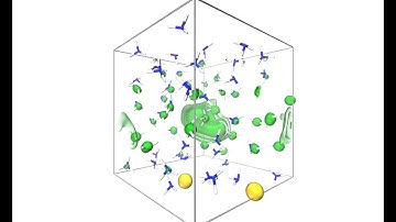Dielectron in liquid ammonia, full length, rotation view, trajectory 3