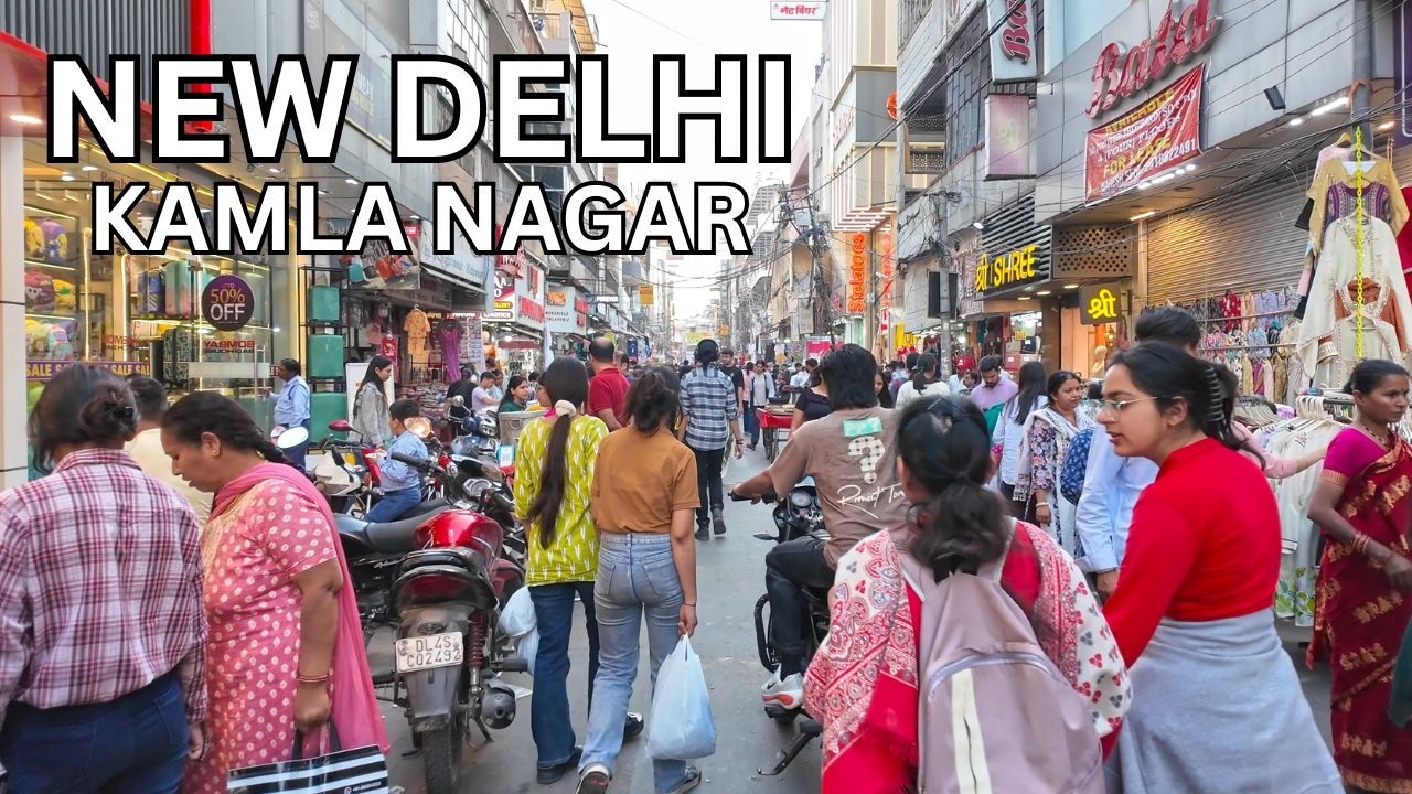 Walking in New Delhi 2026 🇮🇳 - Kamla Nagar Market Crowd & Street Life (4K Walking Tour)