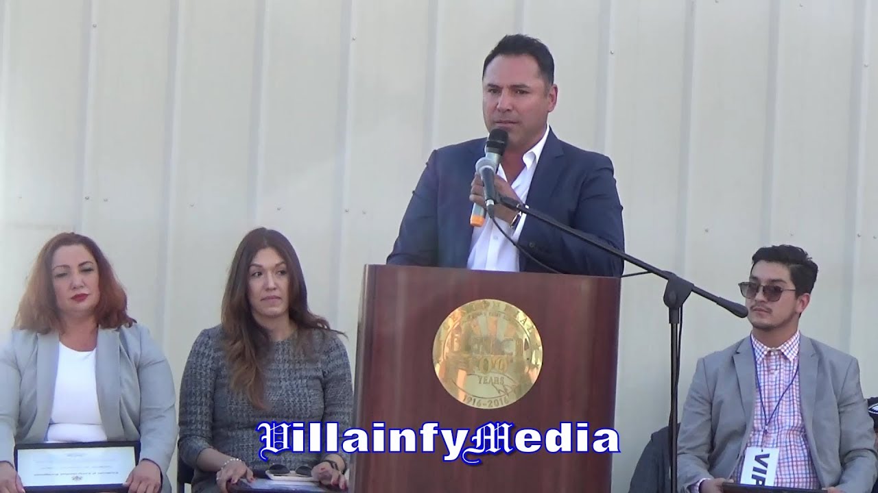 OSCAR DE LA HOYA GIVES PASSIONATE & INSPIRATIONAL SPEECH ON FOLLOWING YOUR DREAM, NOT GIVING UP fighting gold