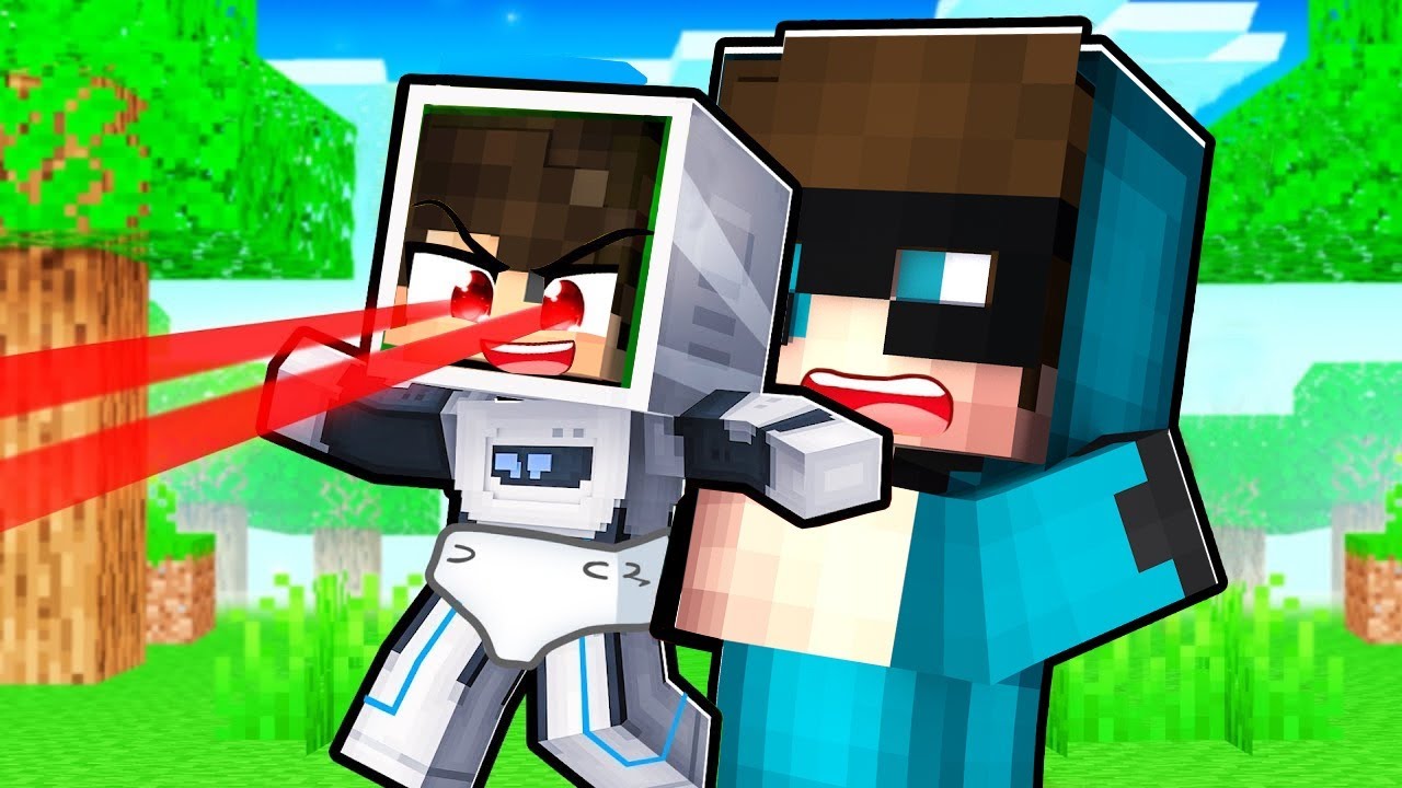 AİLECEK ROBOT OLDUK -Minecraft