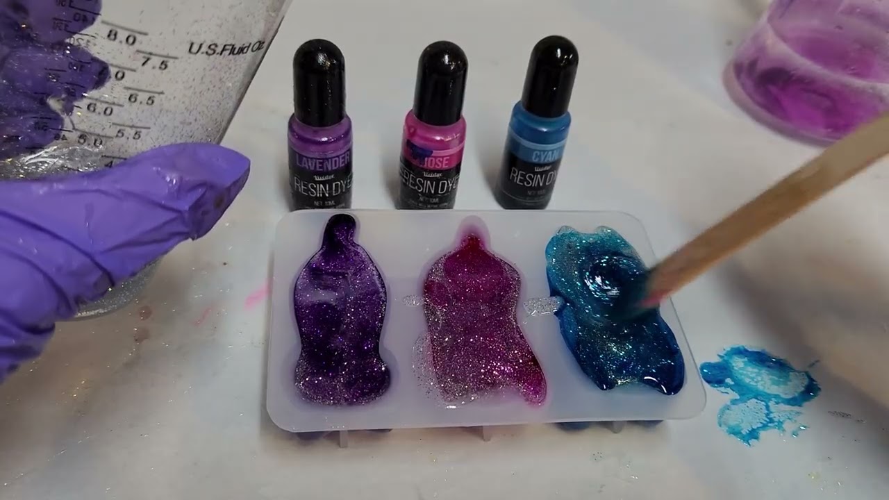 Resin Kitten Paint Brush Holders