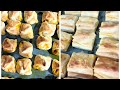 Veg puff egg puff chicken puff paneer puff cutting and making puff recipe muthu master