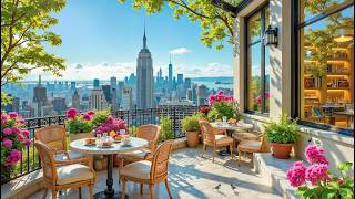 Daytime Terrace With Empire State Building ☁️ Soothing Piano Music For Relax, Work, Study, Unwind screenshot 5