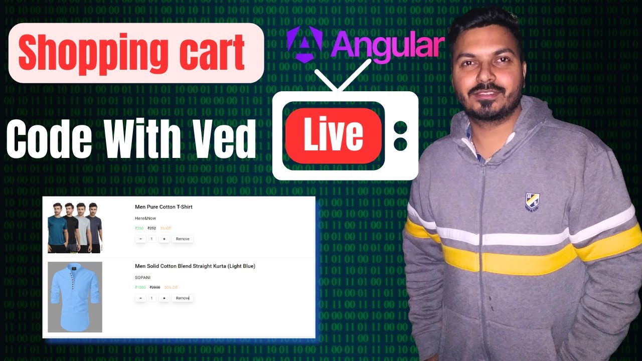 Create Shopping Cart (ecommerce) in Angular 17 | Code Live with Me ...