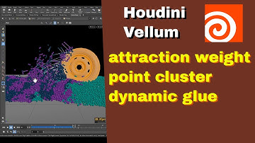 Houdini Vellum Tutorial: Grain custome attraction weight and point cluster setup, fie included