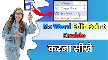 How to enable edit point in ms word | Edit Shape Enable Karna Shikhe Edit Shape Ko Enable Kaise Kare