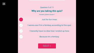 Taking the FEMBOY TEST?