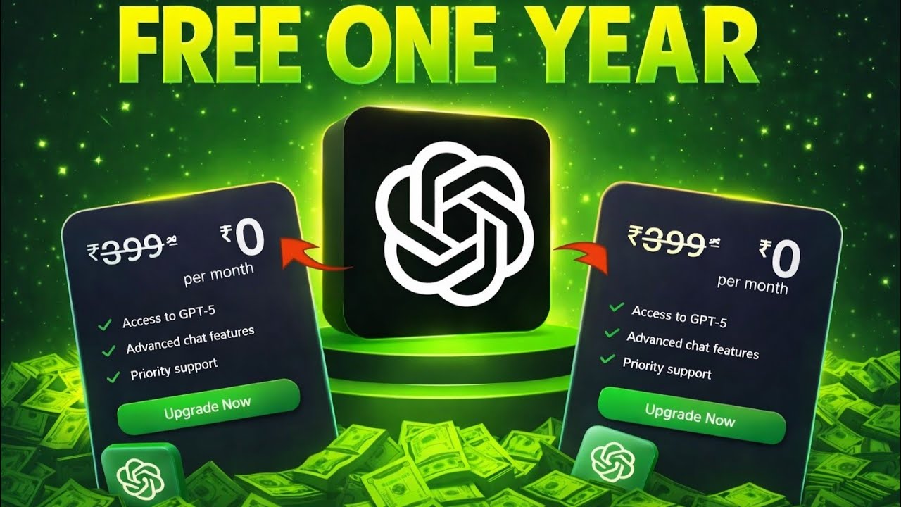 How to Get ChatGPT FREE for 1 Year 😱 | Official Method (India Guide)