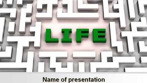Labyrinth of Life PowerPoint Template by PoweredTemplate.com