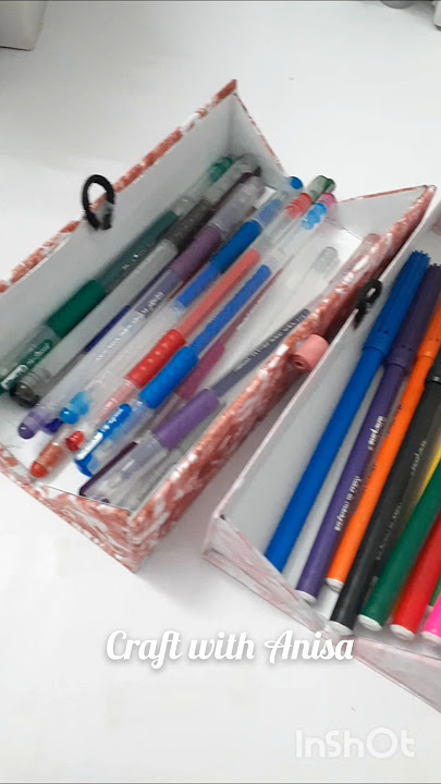 DIY Pencil box | Craft with Anisa | #diy #craft #papercrafts #pencilbox #shorts