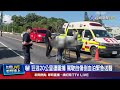 嚇！ 狂逃20公里遭圍捕 駕駛自傷倒血泊緊急送醫