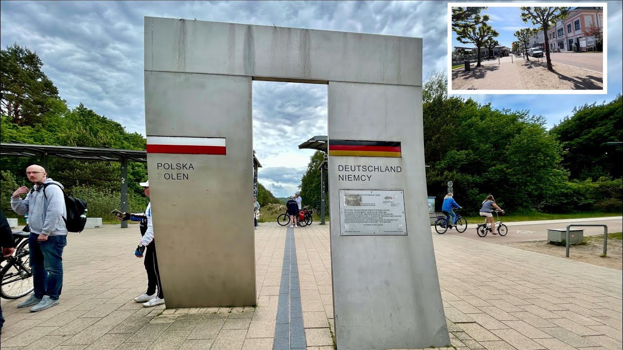 Walking from Germany to Poland 🇩🇪🇵🇱 / Seebad Ahlbeck - Świnoujście