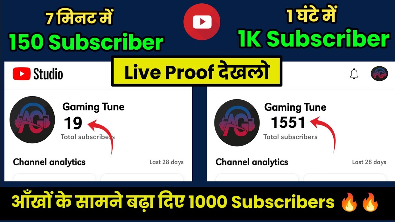 Live 1000 Subscribers 🔥 || subscriber kaise badhaye | how to increase ...