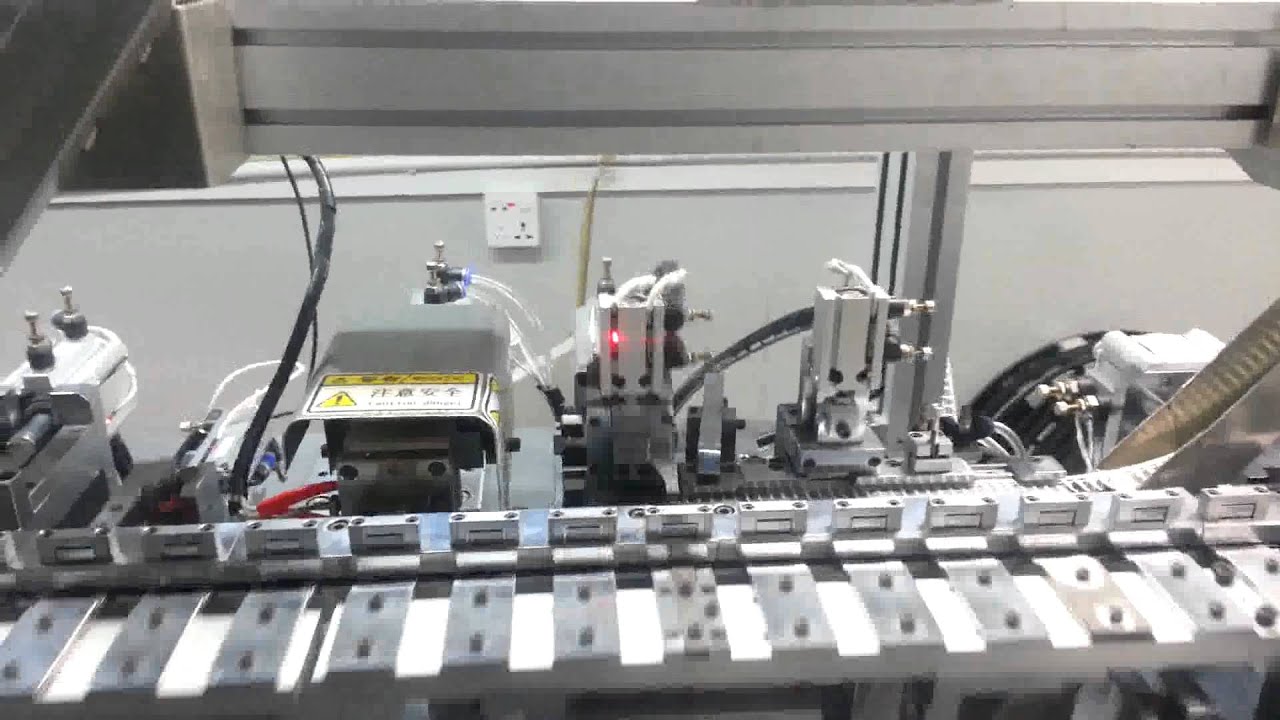 phone jack connector automatic assembly machine - YouTube
