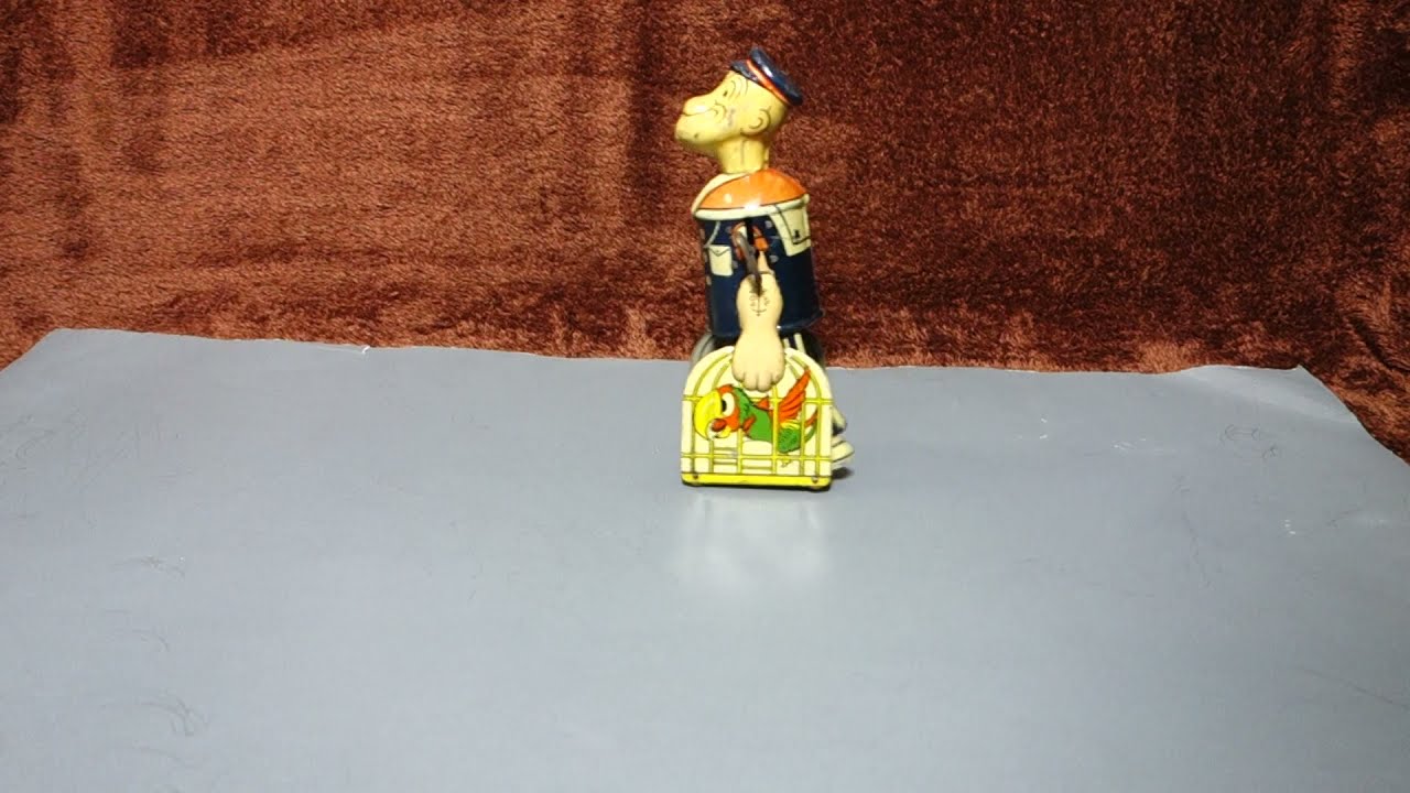 30's Marx Walking Popeye Vintage Tin Wind up Toy