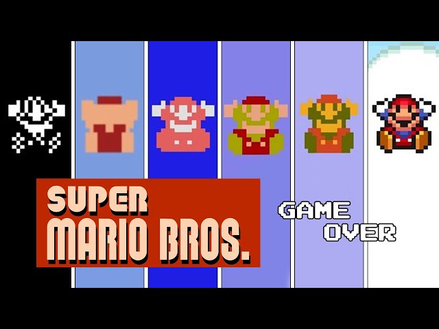 Super Mario's Death in Every Super Mario Bros Version 1985 (+ All Game Over screens) class=