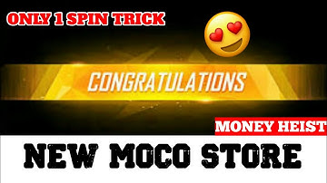 NEW MOCO STORE EVENT | ONE SPIN TRICK MONEY HEIST EVENT#epicfirez#freefire