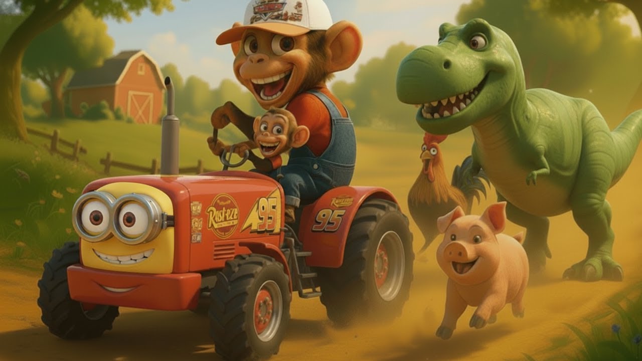 Macaco Fazendeiro e os Coelhinhos Correndo de Saco na Corrida Maluca 🐇🏃‍♂️ | Desenho Macaquinho