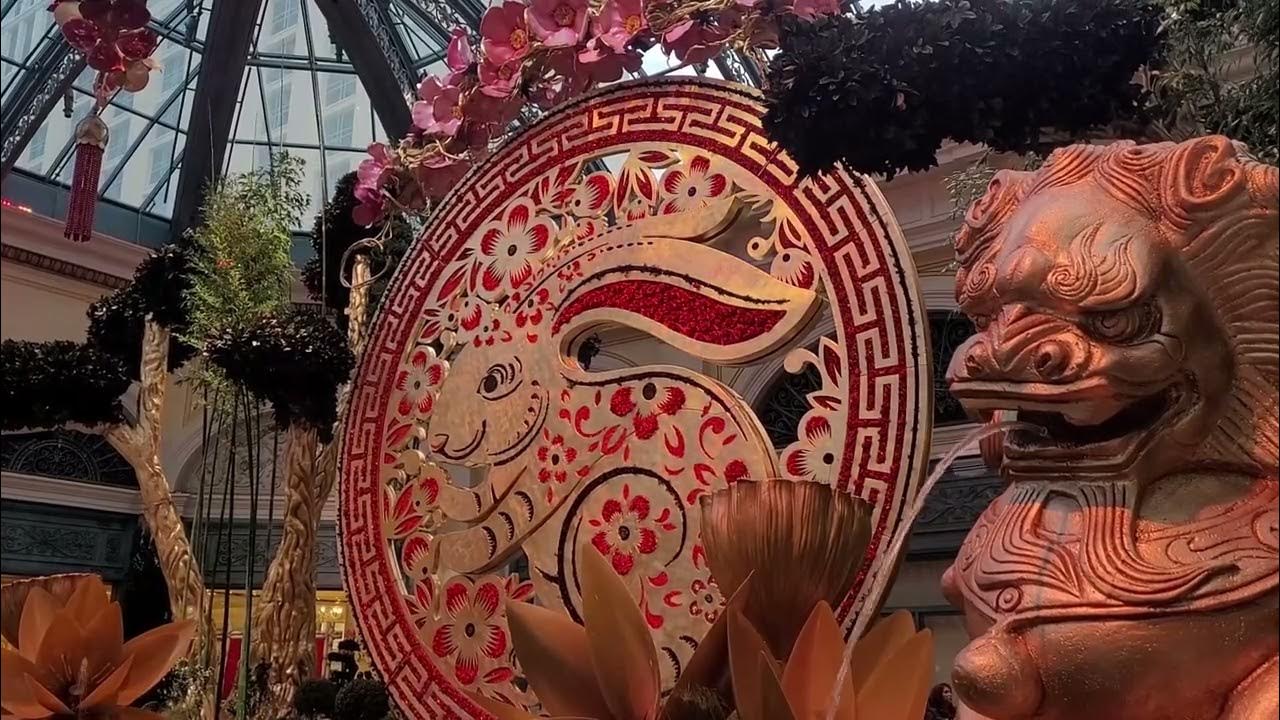 WOW! Bellagio Conservatory Gardens Lunar New Year Display Jan 17, 2023
