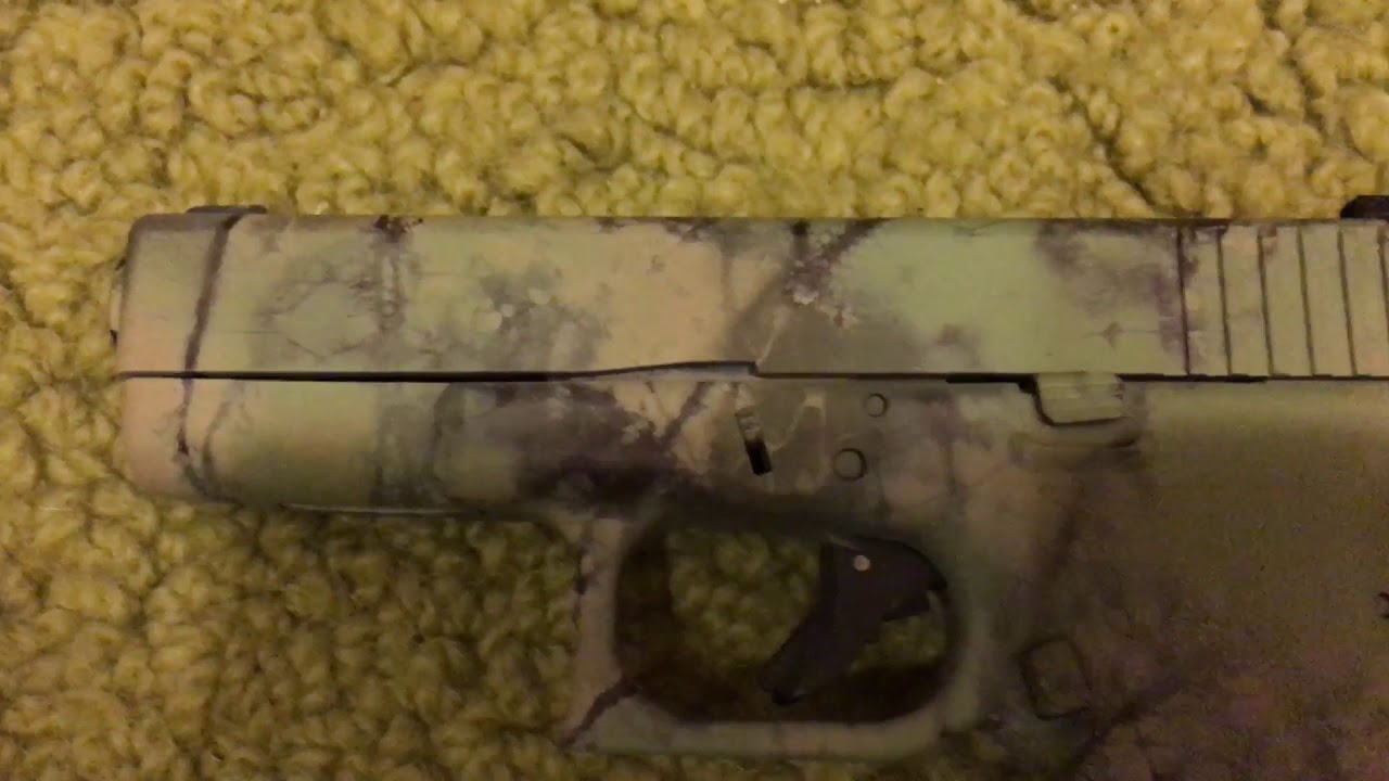 Rattle can Glock camo paint job! YouTube