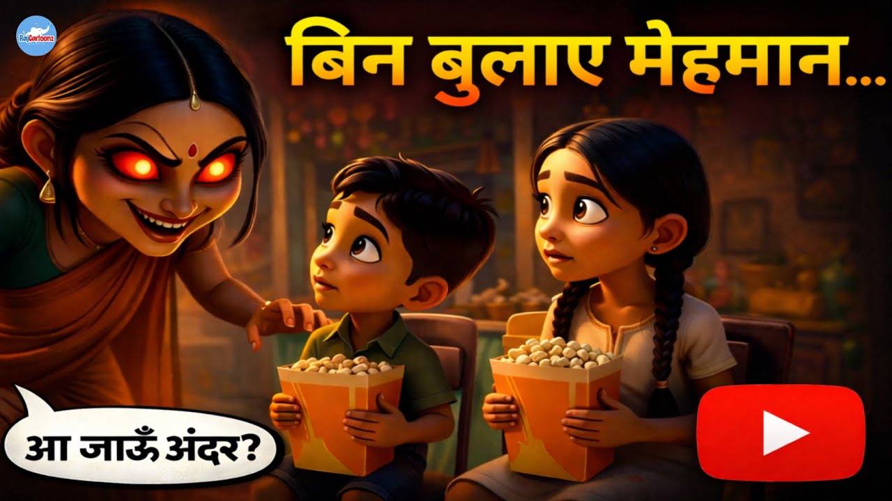 बिन बुलाए मेहमान | गाँव की डरावनी लोककथा | Hindi Animated Story