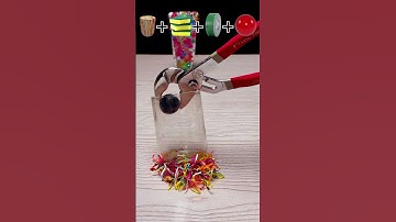 Red hot balls vs rubber band + Sponge+ Green tape  what will happand next ? ge