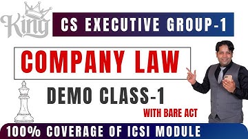 COMPANY LAW DEMO CLASS - 1 ❤️ CS EXECUTIVE COMPANY LAW 😇 COMPANY LAW CS EXECUTIVE 😇