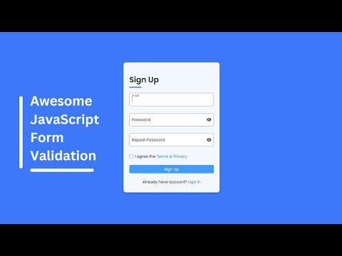 Responsive JavaScript Form Validation #html #css #javascript