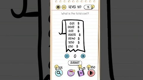 Brain Test Level 107 What Is The Total Cost ? | Brain Test | Ashish Gaming