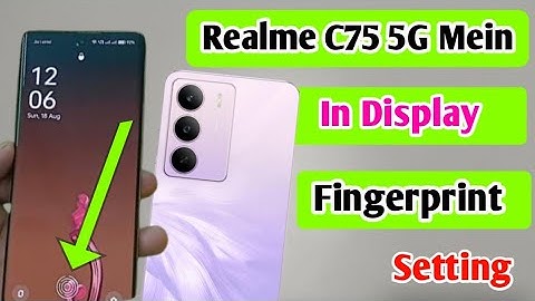 Realme C75 5G in display fingerprint lock kaise lagate Hain/How to set fingerprint lock Realme C75 