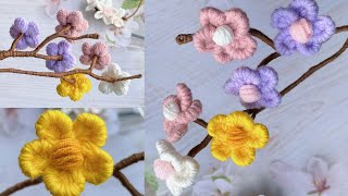 💥 Wow crochet mini flower very easy | so cute flower #crochetanywhere