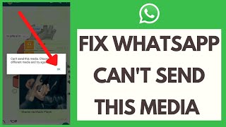 Fix WhatsApp Can't Send This Media, Choose a Different Media and Try Again screenshot 3