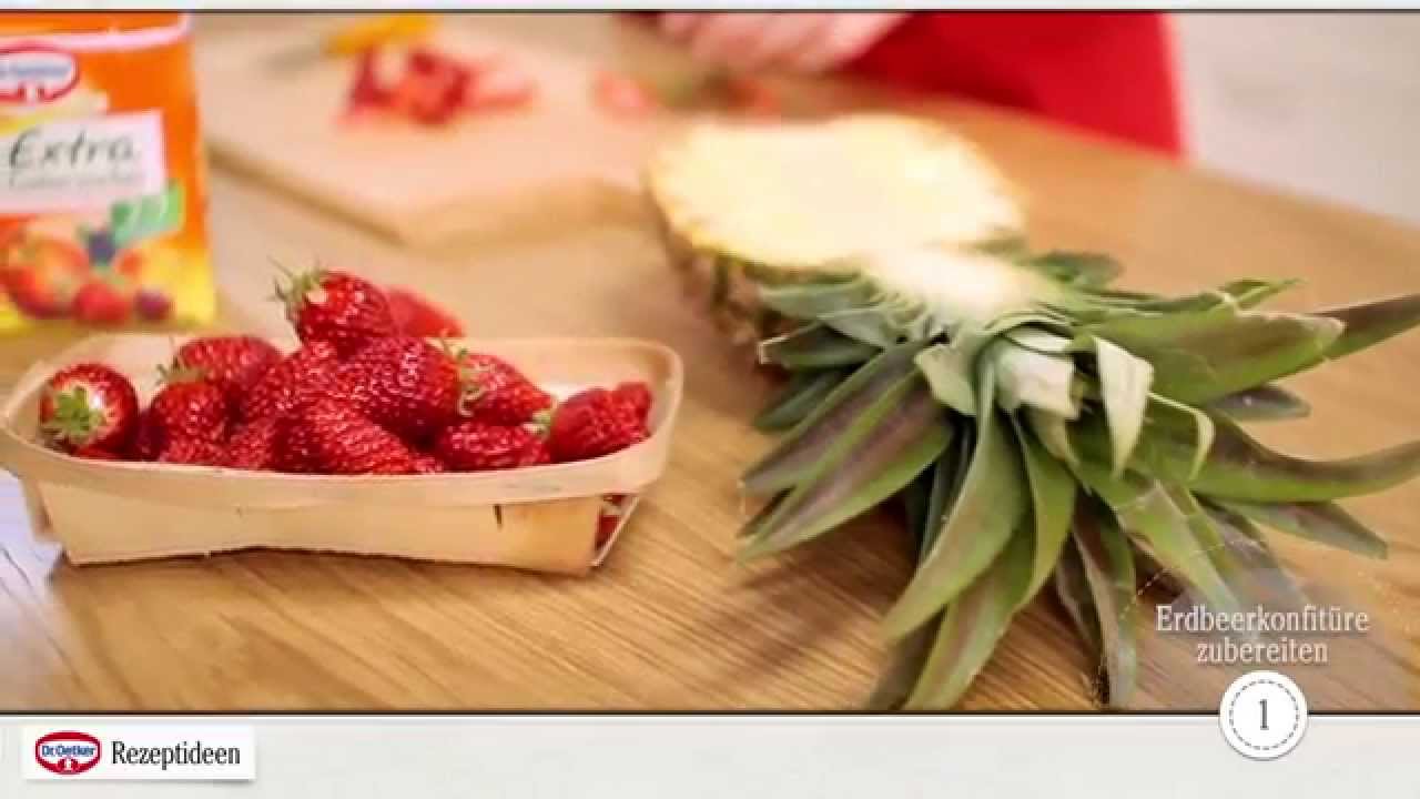 Rezept: Erdbeer-Ananas-Schichtkonfitüre - YouTube