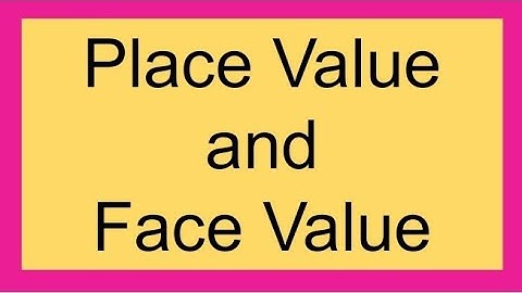 Difference between Place Value and Face Value-(HINDI)