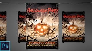 Halloween Flyer + PSD - Photoshop Tutorial screenshot 5