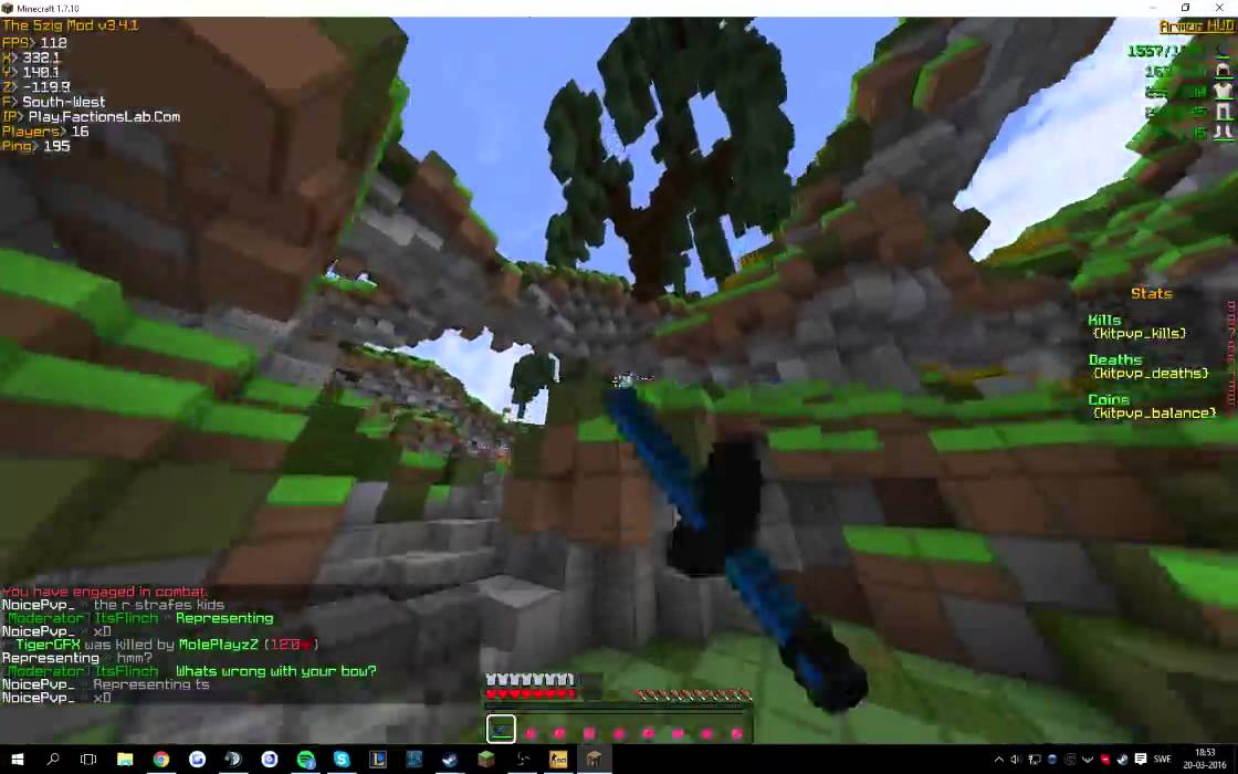 Representing using hacks. [FactionsLab Kitpvp]