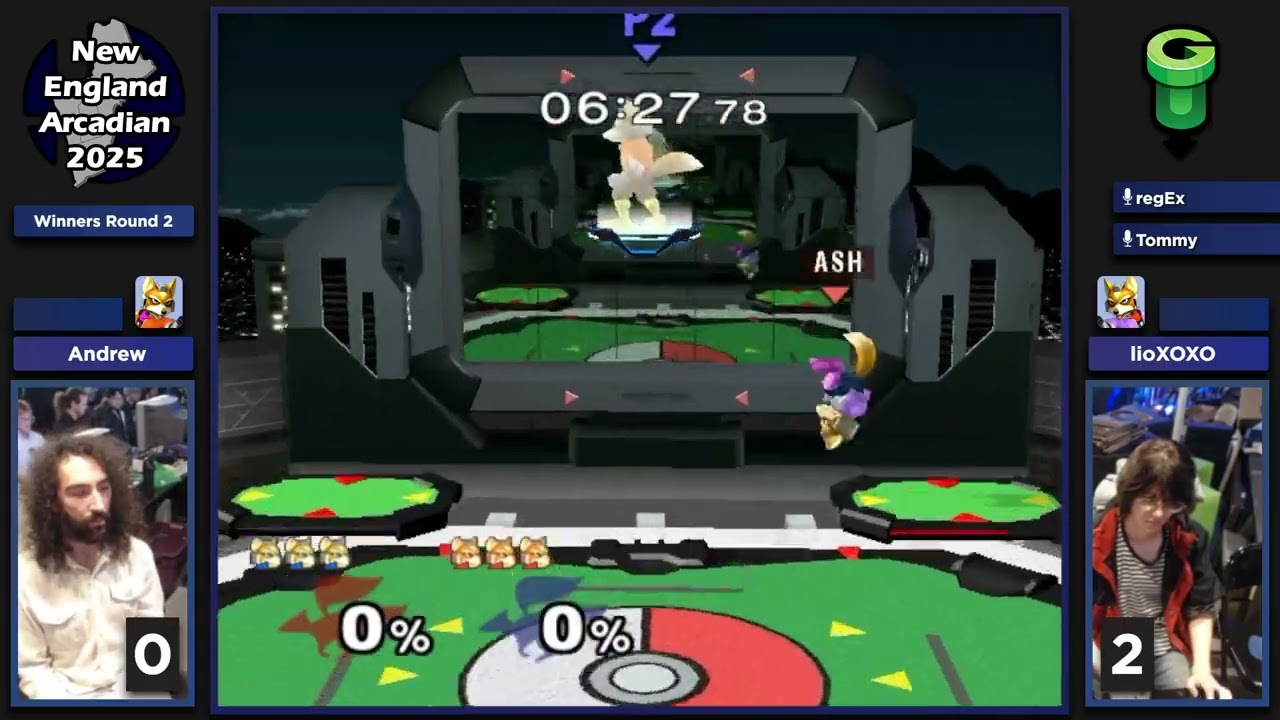 NE Melee Arcadian 2025 - Эндрю (Красный Лис) против lioX0X0 (Синий Лис) - SSBM WR2