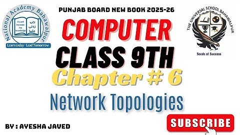 Network Topologies |9th Class Computer New Book | Chapter 6 | Introduction to Computer Network 